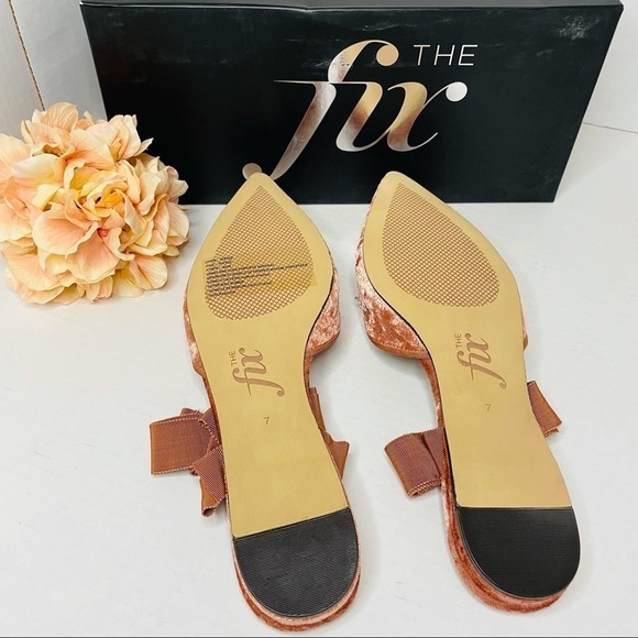 The Fix Women's Porter Pointed Toe Ankle Wrap Flat Slide Pearls Sorbet - Picture 9 of 10